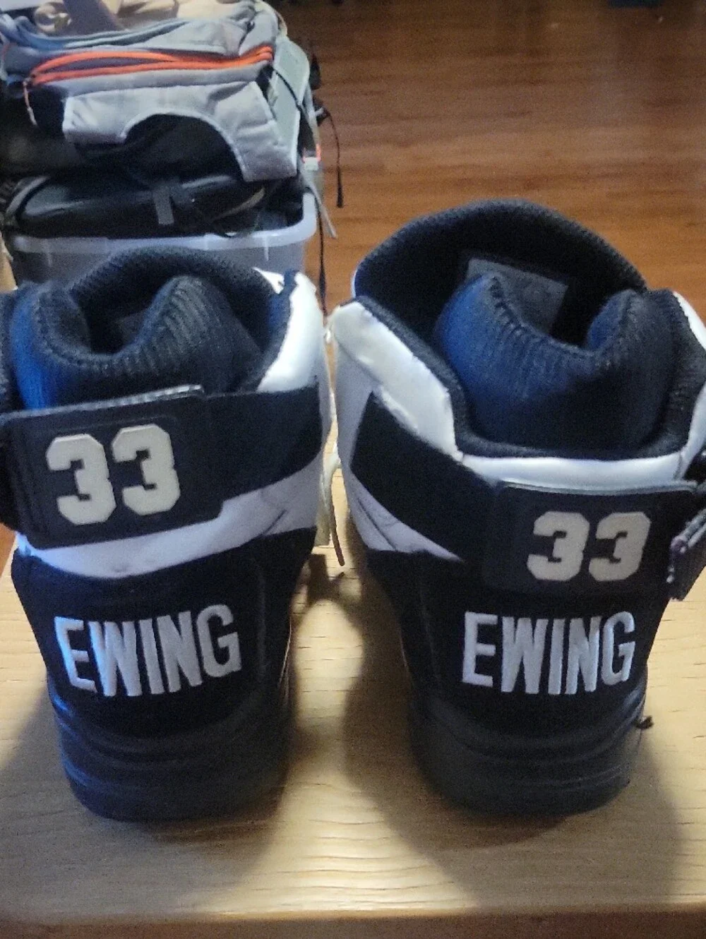 EWING Kids' High-Top Sneakers in White and Black